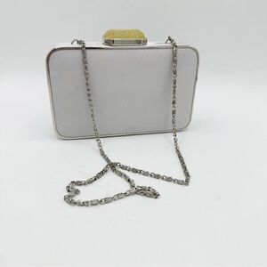 Lulu Townsend Designer Minaudiere Handbag‎ Coin Purse Rhinestone Silver Clutch